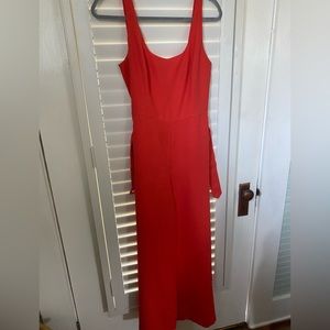 Banana Republic red jumpsuit. Size 6P (petite) so pretty on!